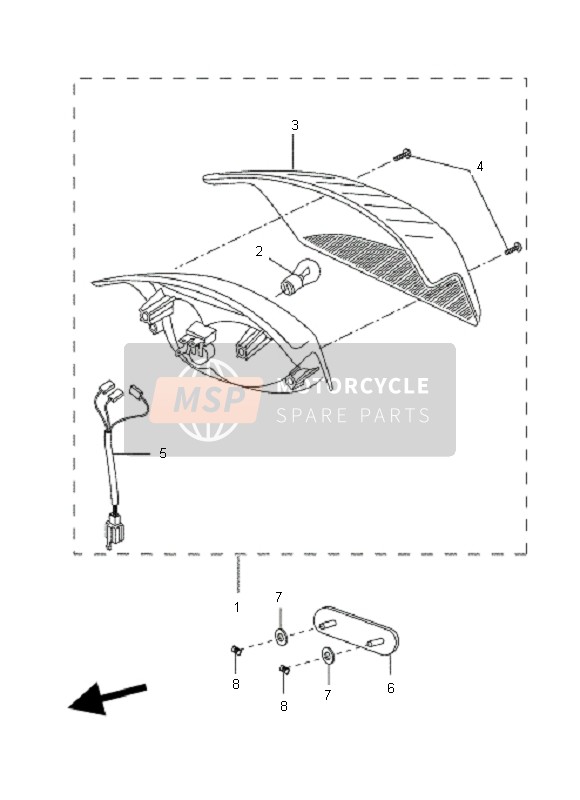 Yamaha CW50 BWS 2010 Fanale Posteriore per un 2010 Yamaha CW50 BWS